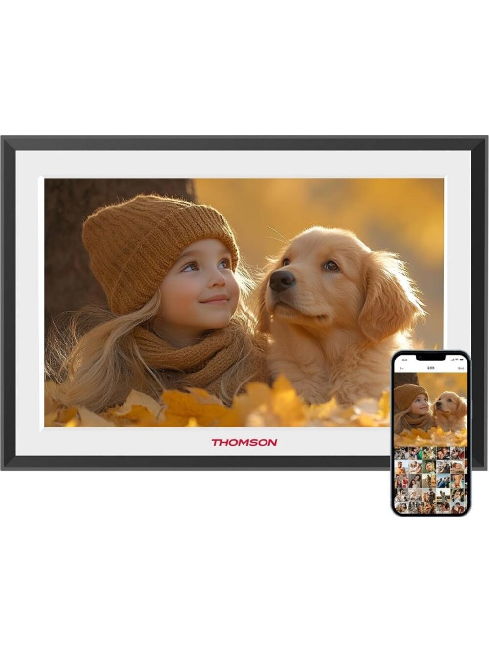 10.1" WiFi Digital Photo Frame, HD Touch Screen, 32GB, Auto-Rotate, Instant